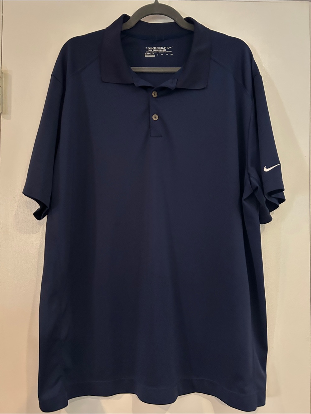 Nike Golf Shirt - Tour Performance Navy Blue XXL DRI-FIT